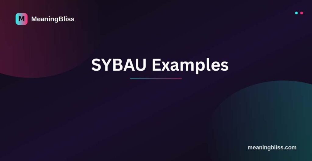 SYBAU Examples