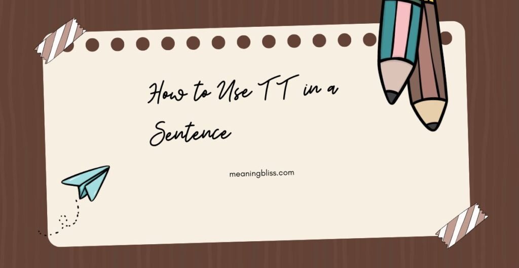 How to Use TT in a Sentence