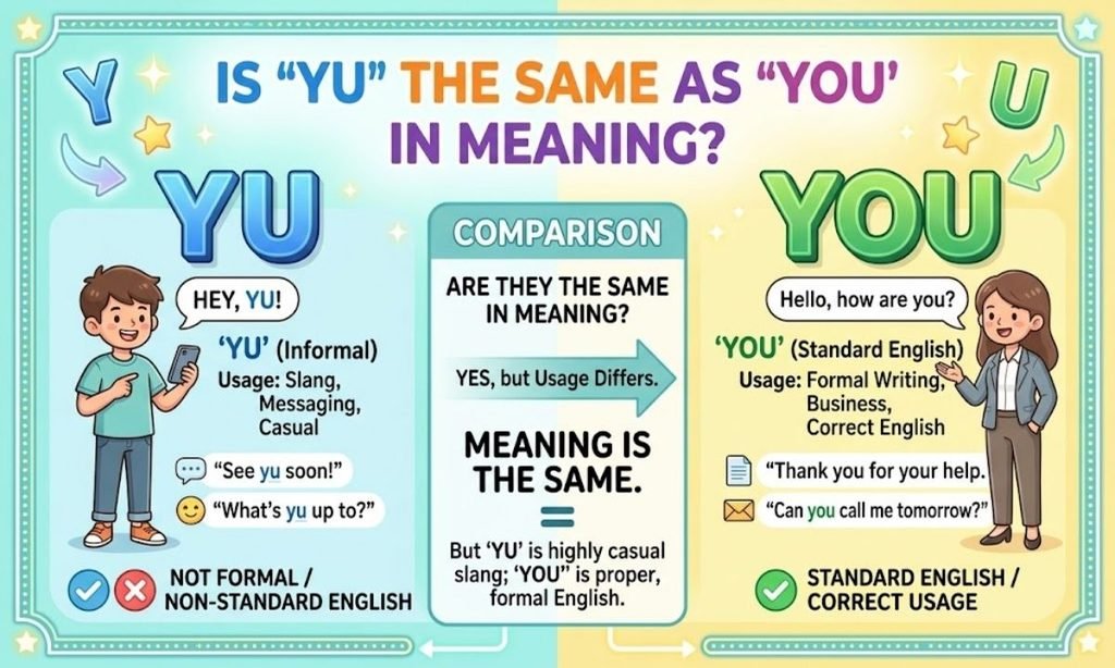 Is YU the Same as You in Meaning