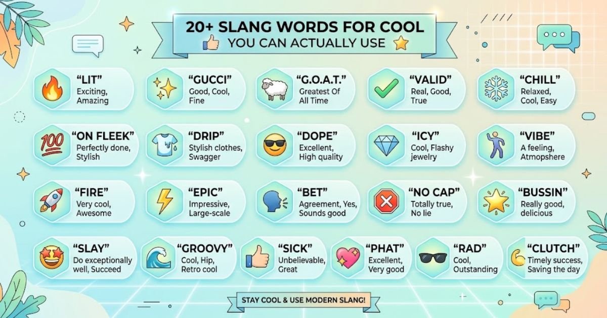 Slang Words for Cool You Can Actually Use