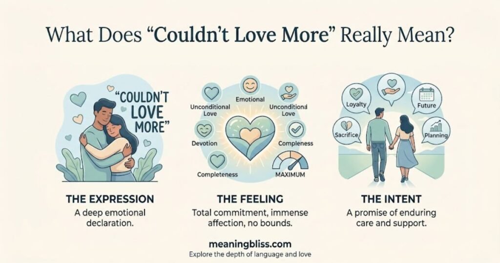 What Does Couldnt Love More Really Mean