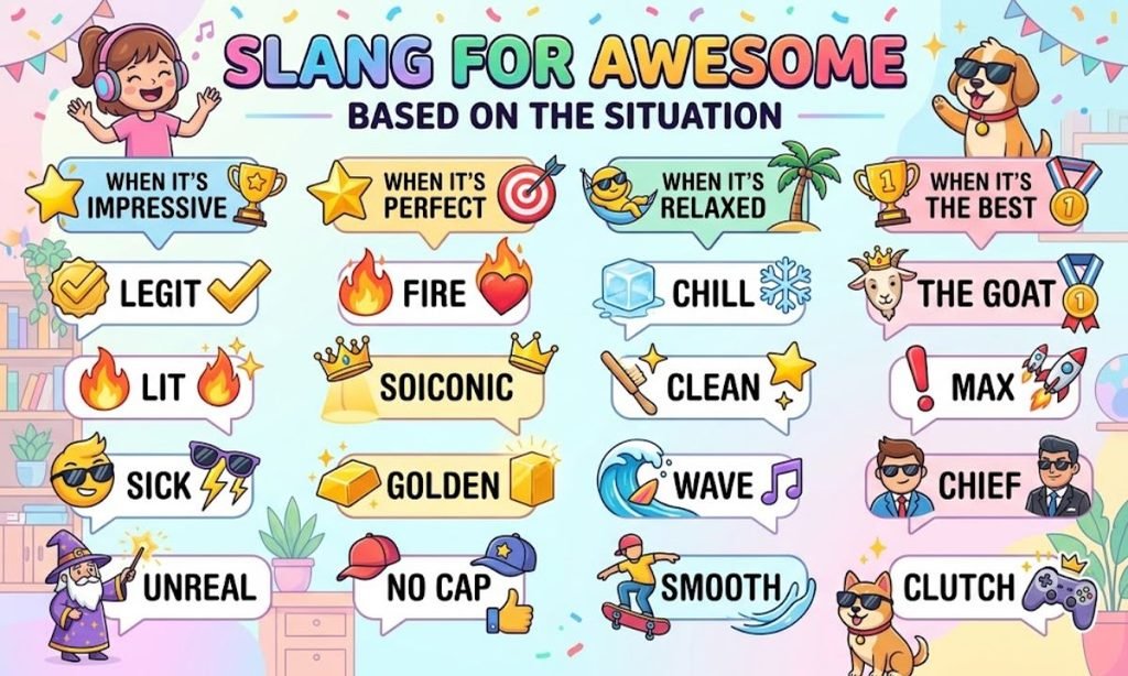 Slang For Awesome Based On The Situation