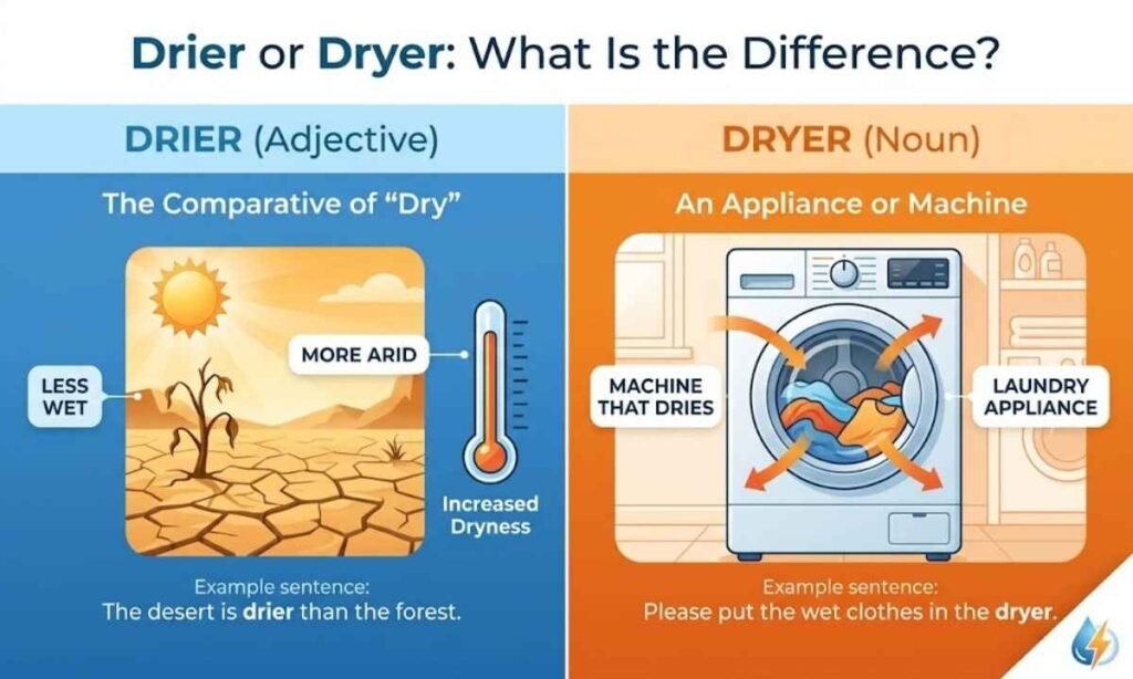 Drier or Dryer What Is the Difference