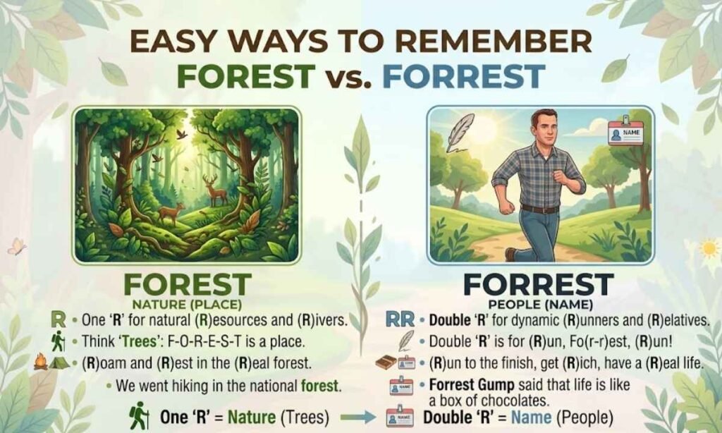 Easy Ways to Remember Forest vs. Forrest