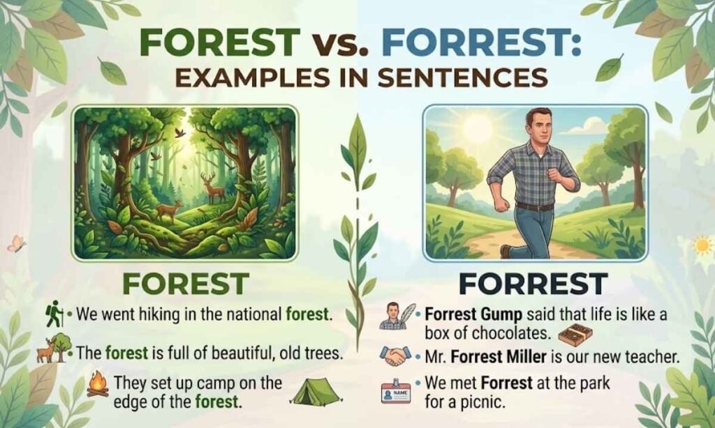 Forest vs. Forrest Examples in Sentences