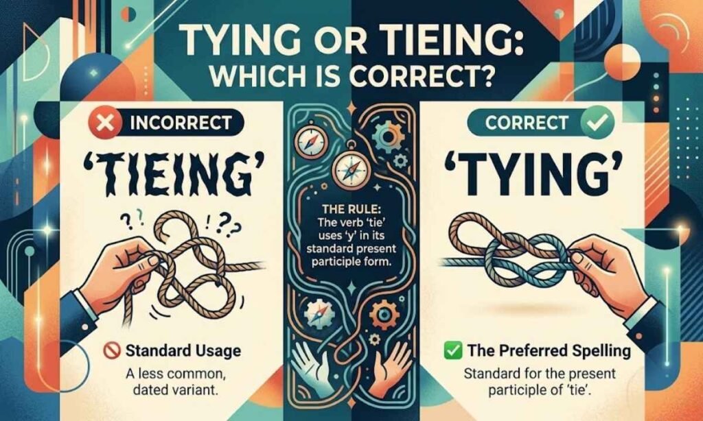 Is It Tying or Tieing