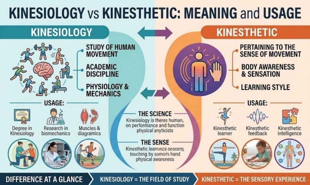 Kinesiology vs Kinesthetic Meaning and Usage