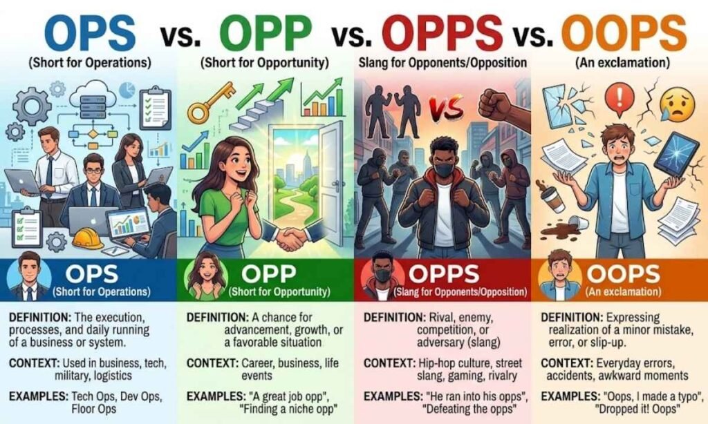 Ops vs. Opp vs. Opps vs. Oops