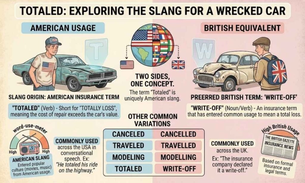 Totaled as Slang for a Wrecked
