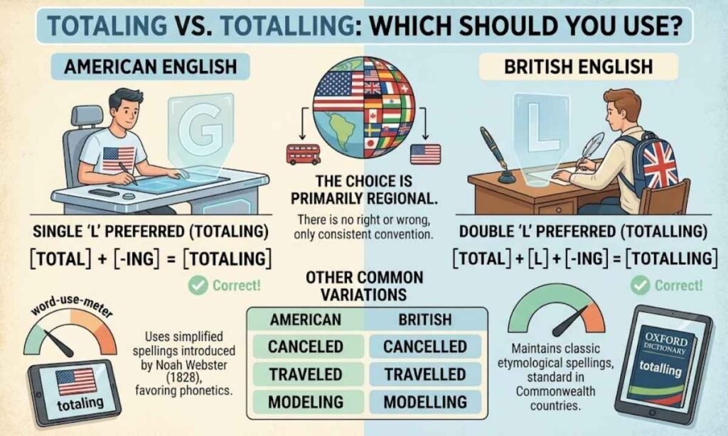 Totaling vs.Totalling Which Should You Use