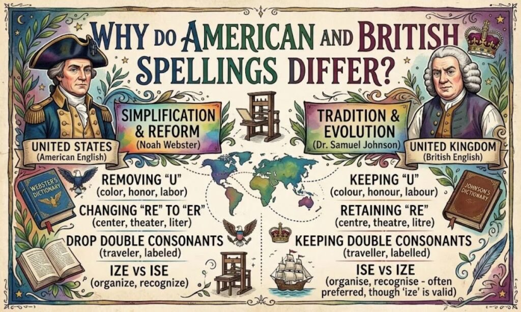 Why Do American and British Spellings Differ