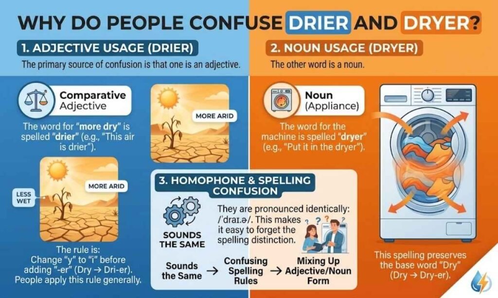 Why Do People Confuse Drier and Dryer
