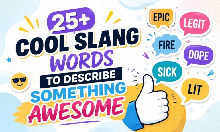 Cool Slang Words to Describe Something Awesome