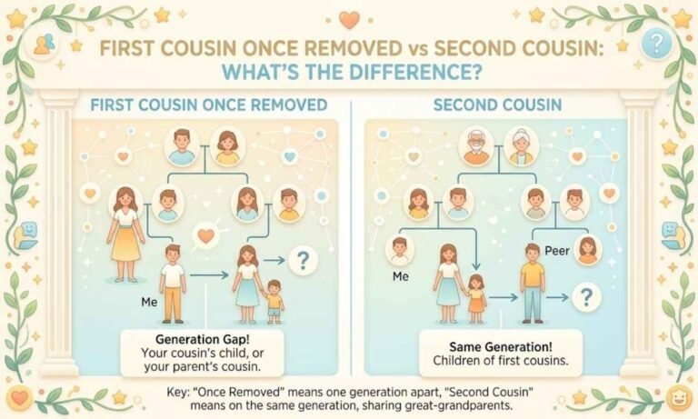 First Cousin Once Removed vs Second Cousin